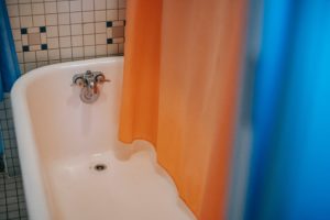 Orange stains in bathtub